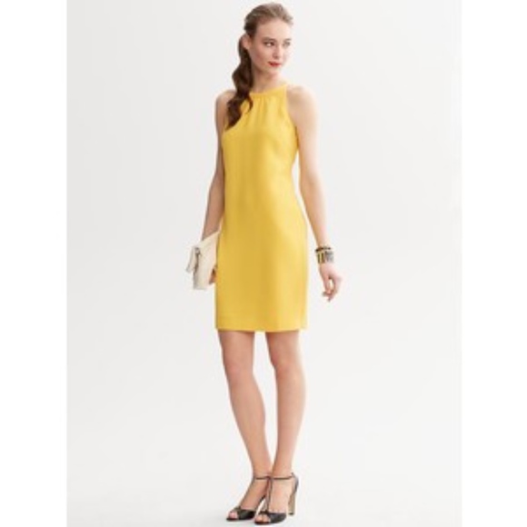 banana republic yellow dress
